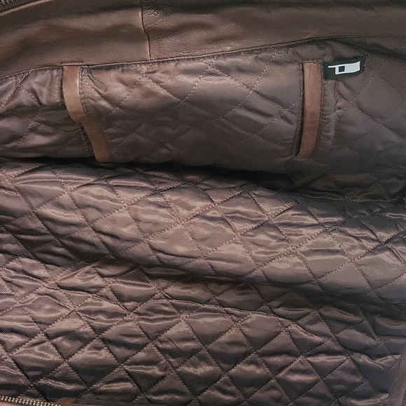 Vintage Cezani Brown Leather Bomber Jacket - Picture 3 of 10